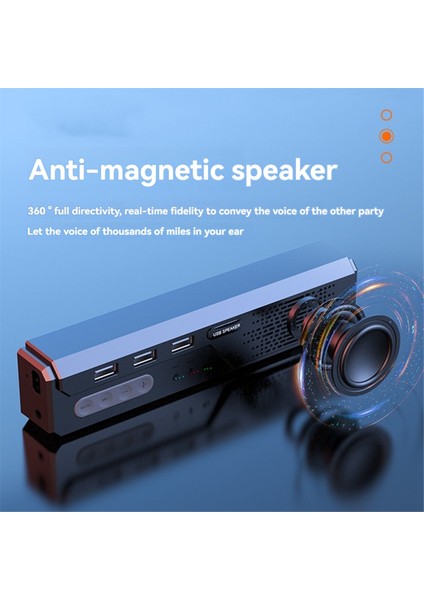 Bluetooth Hoparlörlü Pc USB Hub Çok Işlevli Masaüstü Hoparlör Hub Mikrofon ve Ses Ayarlama Fonksiyonu ile (Yurt Dışından)