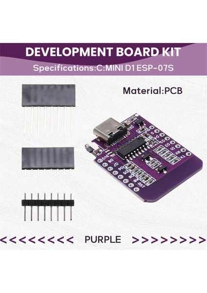 ESP8266 D1 Mını Geliştirme Kartı - Wifi Kablosuz Modülü, Seri Port, Iot Uyumlu, Gelişmiş Bağlantı Mını D1 ESP-07S (Yurt Dışından)