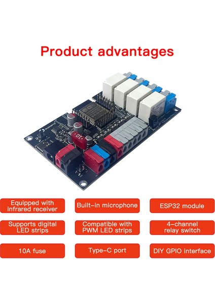Tasmato/wled/ıot Için Mikrofonlu Kendin Yap ESP32 Wifi Geliştirme Kartı (Yurt Dışından)