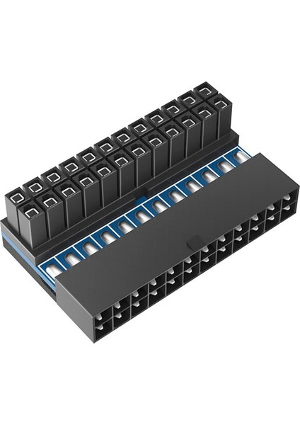 Atx 24 Pin - 90 Derece Güç Fişi Adaptörü Masaüstü Bilgisayarlar Için Güç Kaynağı Kablosu Konnektörü Dıy Montaj Aksesuarları (Yurt Dışından)