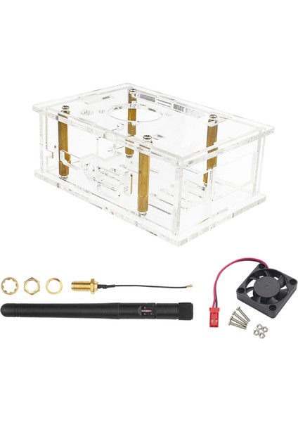 Orange Pi 5 Pro Akrilik Kasa Şeffaf Kabuk Soğutma Fanı Alüminyum Isı Emici Anten Koruyucu Kutu (Yurt Dışından)