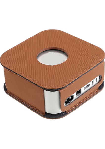 Mac Mini M4/pro Kılıfı Için Koruyucu Kılıf Pu Deri Kılıf Darbeye Dayanıklı Çanta Mac Mini 2024 Kılıfı Kahverengi (Yurt Dışından)