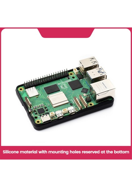 Raspberry Pi 5 Için Tampon Kılıf Raspberry Pi 5 Için Esnek Silikon Tampon Koruyucu Kılıf (Yurt Dışından)