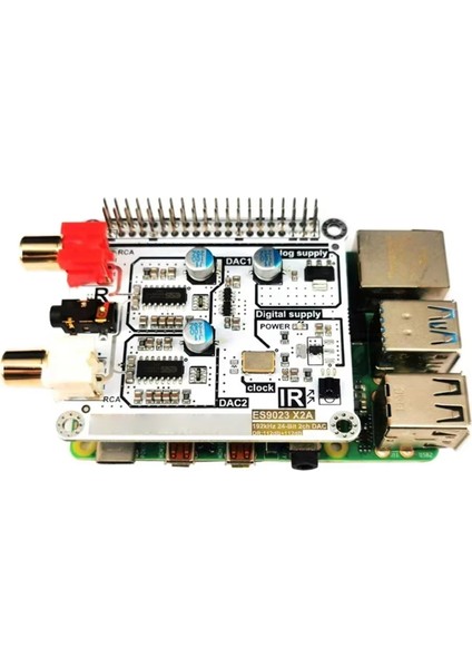 Volumio Moode Raspberry Pi 4b Dual ES9023 Kod Çözücü Dac I2S Hıfı Ağ Dijital Ses Oynatıcı Ses Kartı 3b+2b (Yurt Dışından)