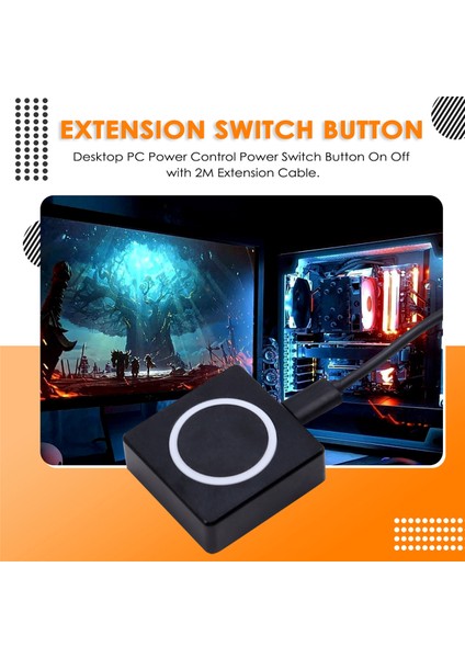 Pc Güç Düğmesi Masaüstü Güç Anahtarı Pc Harici Başlatma Güç Açma/kapama Düğmesi Manyetik Kendiliğinden Sıfırlama Düğmesi Metal Kabuk Rgb (Yurt Dışından) fırsatları