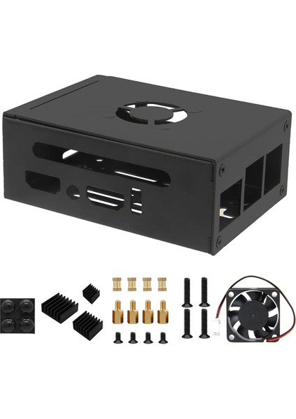 Orange Pi 5 Pro / Orange Pi 5 Max Metal Koruyucu Kılıf Soğutma Fanı Alüminyum Soğutucular (Yurt Dışından)