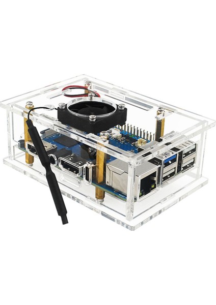 Orange Pi 5 Pro Akrilik Kasa Şeffaf Kabuk Soğutma Fanı Alüminyum Isı Emici Anten Koruyucu Kutu (Yurt Dışından) indirimleri