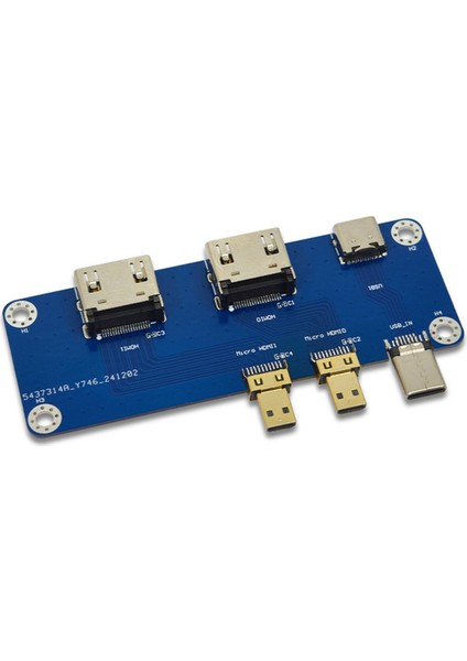 Mikro Tip HDMI Uyumlu - HDMI Uyumlu Adaptör Kartı Usb-C Güç Kaynağı Raspberry Pi 5/4b Için Çift 4K Çıkış (Yurt Dışından)