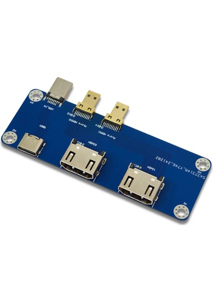 Mikro Tip HDMI Uyumlu - HDMI Uyumlu Adaptör Kartı Usb-C Güç Kaynağı Raspberry Pi 5/4b Için Çift 4K Çıkış (Yurt Dışından)
