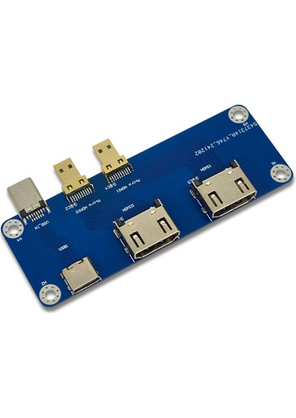 Mikro Tip HDMI Uyumlu - HDMI Uyumlu Adaptör Kartı Usb-C Güç Kaynağı Raspberry Pi 5/4b Için Çift 4K Çıkış (Yurt Dışından)