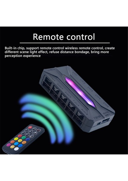 Şasi Fan Hub 10 Port Argb 3pın+Pwm 4pın Port Uzaktan Kumanda ile Donatılmıştır - Aydınlatmayı Kontrol Etme Beyaz (Yurt Dışından)