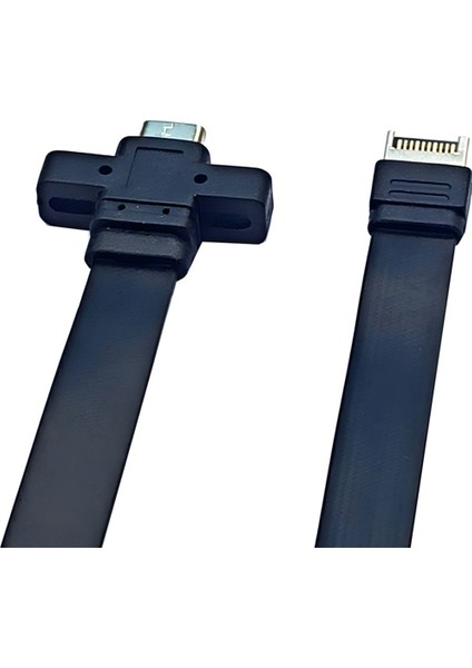 Usb3.2 GEN2X2 Kartı Hat Tipi-E Terminali Tip-C Ön C Ana 10G/20GBPS Düz Tel 50CM (Yurt Dışından)