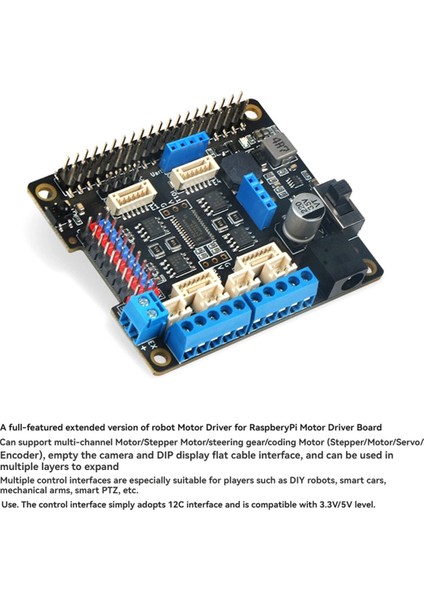 Raspberry Pi Için Uygun 3.3V/5V Voltaj Seviyeleri Için Robot Motor Sürücü Kartı Çoklu Motorlar Için Motor Sürücü Kartı (Yurt Dışından)