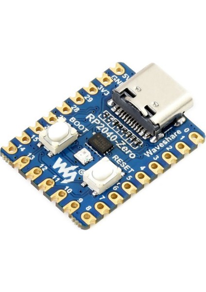 RP2040-ZERO Mikrodenetleyici Geliştirme Kartı Raspberry Pi RP2040 Çift Çekirdekli Cortex M0+ Işlemci 2mb Flash 10 Adet (Yurt Dışından)