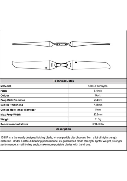 10 Inç Pervane 3 Kanatlı 2 Çift (2cw+2ccw) F1051 Cam Elyaf Naylon Fpv Uzun Menzilli Iha'lar Için Pervane Parçaları 3 Kanatlı (Yurt Dışından) modelleri