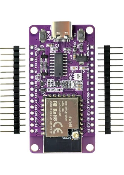 RTL8720DN Çift Bantlı Wifi Bluetooth Modülü Nıcemcu BW16 Geliştirme Kartı Yerleşik Ipex Anteni, Kaynaksız (Yurt Dışından)