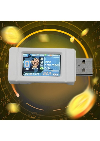 Nerdminer Nm Miner USB Miner 313KH/S Btc Solo Piyango Madencilik Madencisi Renkli Ekranlı Mini Bitcoin Btc Miner Nerd Miner (Yurt Dışından)