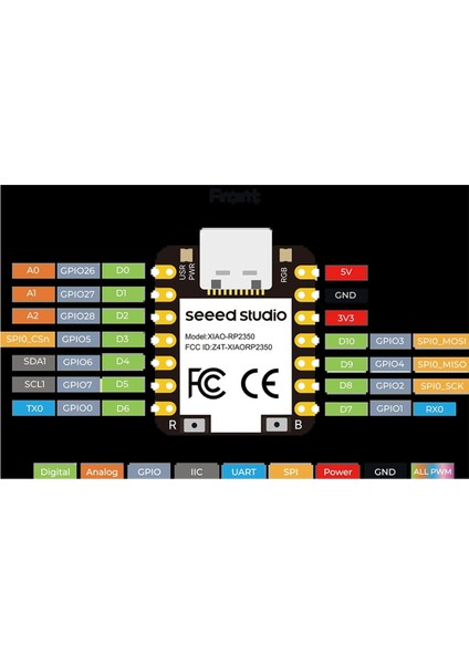 Raspberry Pi Pico 2 Xıao RP2350 Arm CORTEX-M33 ve Hazard3 Rısc-V Ram Için Seeed Studio Düşük Güç Geliştirme Kartı (Yurt Dışından)