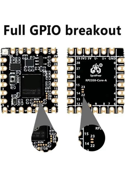 Raspberry Pi Pico 2 RP2350 Core A Geliştirme Kartı Için Spotpear RP2350A RP2350-CORE-A, RP2350-CORE-A-KIT-LEHIMLI (Yurt Dışından)