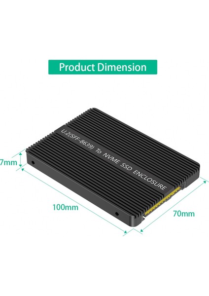 M.2(Ngff) Nvme Ssd'den U.2'ye (SFF-8639) 2.5 Inç SSD Adaptörü Termal Ped Ile, M.2 Nvme Ssd'yi U.2'ye Dönüştürün Sata Için Değil (Yurt Dışından)