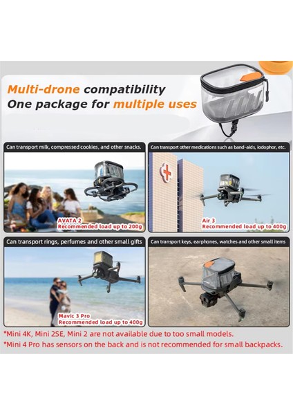 Djı Avata 2/mavic 3 Pro/air 3/2s Aksesuarları Için Drone Hava Teslimat Çantası Evrensel Taşıma Paketi Hafif Çanta (Yurt Dışından) fırsatları