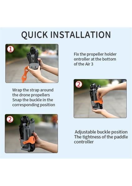 Startrc Djı Air 3s Sabitleme Kayışları Drone Bıçak Tutucu Kanat Koruyucu Montaj Kayışı Djı Air 3 Drone Aksesuarları Turuncu (Yurt Dışından)