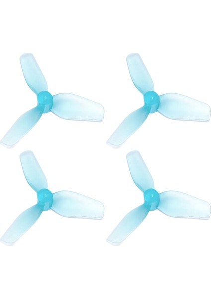 2 Çift 31MM 3 Kanatlı Pc Pervane Hafif Pervane 1.0mm Şaft METEOR65 METEOR65PRO AIR65 Quadcopter Açık Mavi (Yurt Dışından)