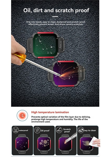 Startrc For Djı Flıp Snap-On Anti-Işık Sızıntısı Gimbal Filtre Lens Kiti ND16 32 64 128 Cpl Uv Çizilmeye Karşı Korumalı Drone Filtresi A (Yurt Dışından) fırsatları