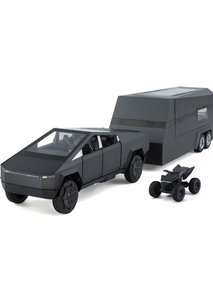 1:32 Tesla Pikap Alaşımlı Model Römork Rv Oyuncak (Yurt Dışından)