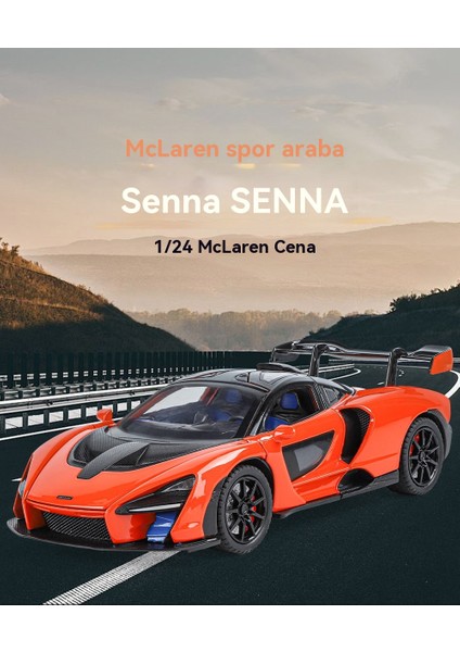 1:24 Mclaren Senna Simülasyonu Ses ve Işık Süspansiyon Alaşımlı Araba Modeli Oyuncak (Yurt Dışından)
