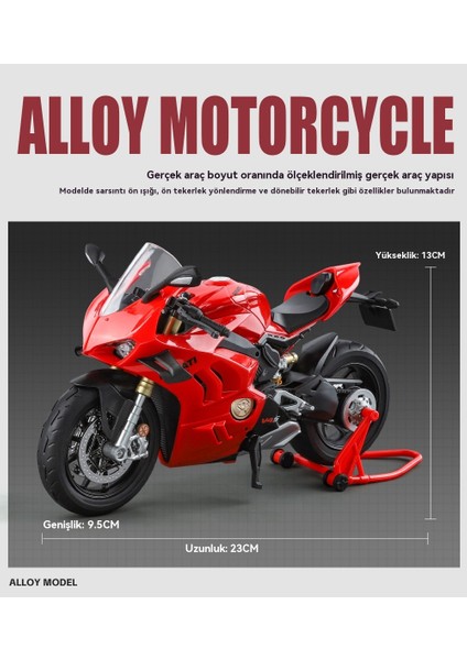 1:9 Ducati V4S Alaşımlı Motosiklet Lokomotif Modeli (Yurt Dışından) indirimleri