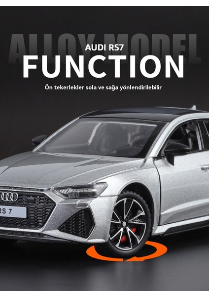 1:32 Audi Rs7 Alaşım Spor Araba Ses ve Işık Kapı Açma Süsleri (Yurt Dışından) modelleri