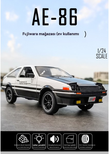 1:24 AE86 Alaşımlı Araba Modeli Açık Kapı Araba Modeli (Yurt Dışından) fırsatları