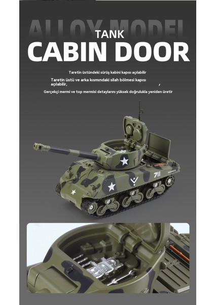 Büyük Boy M4 Sherman Tankı Spreylenebilir Çocuk Oyuncak Modeli (Yurt Dışından) fırsatları
