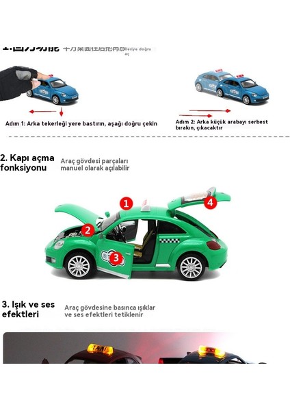 1:32 Volkswagen Beetle Alaşımlı Araba Taksi Modeli (Yurt Dışından) fırsatları