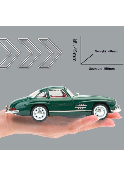 1:32 Ben 300SL Alaşım Model Klasik Araba (Yurt Dışından)