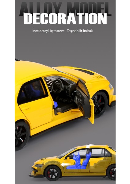 1:32 Mitsubishi Dokuz Nesil Evo Alaşımlı Spor Araba Modeli Ses Oyuncak Araba (Yurt Dışından) fiyatları