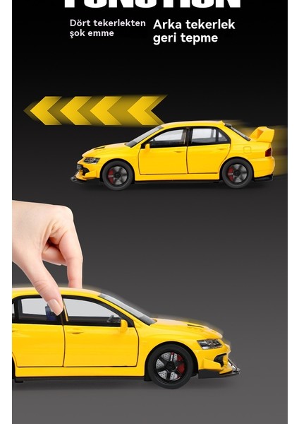 1:32 Mitsubishi Dokuz Nesil Evo Alaşımlı Spor Araba Modeli Ses Oyuncak Araba (Yurt Dışından) modelleri