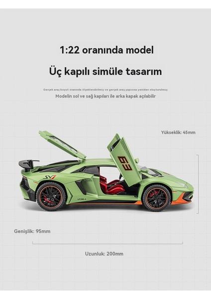 1:24 Rambo LP780 Alaşımlı Spor Araba Modeller (Yurt Dışından) fırsatları