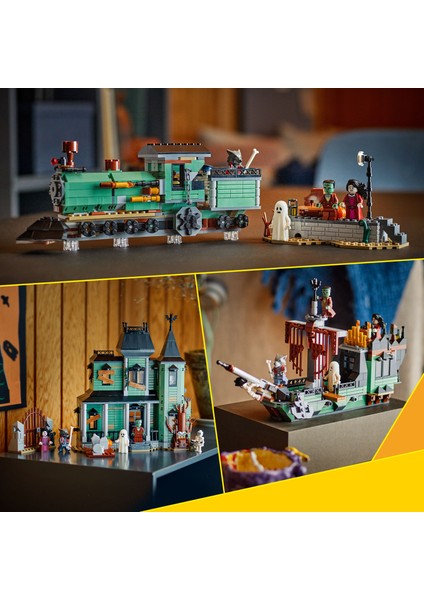 ® Creator 3'ü 1 Arada Hayaletli Köşk 31167 - 9 Yaş & Üzeri Çocuklar Için Gemi ve Tren Olabilen Oyuncak Yapım Seti (736 Parça)