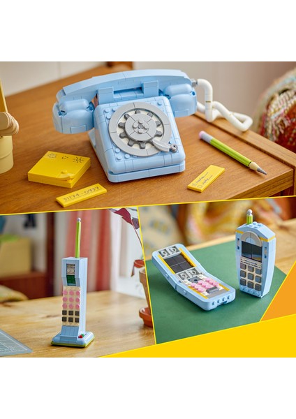 ® Creator 3'ü 1 Arada Retro Telefon 31174 - 8+ Çocuklar Için 1980'LER Veya 2000'LER Modeli Yaratıcı Oyuncak Seti (383 Parça)