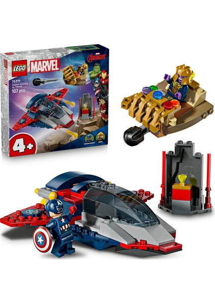 ® ǀ Marvel Kaptan Amerika, Thanos'a Karşı 76319 – 4 Yaş & Üzeri Çocuklar Için Minifigür Içeren Oyuncak Yapım Seti (107 Parça)