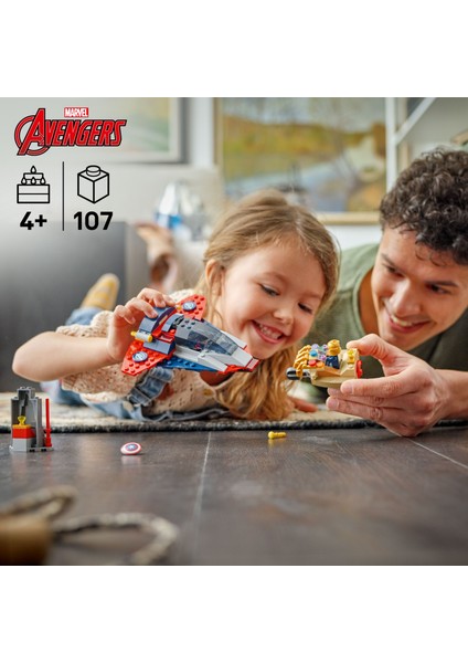 ® ǀ Marvel Kaptan Amerika, Thanos'a Karşı 76319 – 4 Yaş & Üzeri Çocuklar Için Minifigür Içeren Oyuncak Yapım Seti (107 Parça) indirimleri