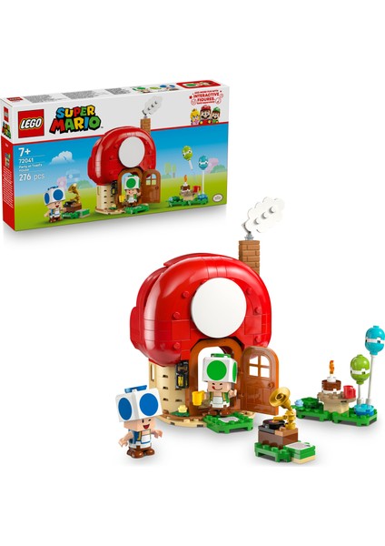 ® Super Mario™ Toad Evinde Parti 72041 – 7 Yaş & Üzeri Çocuklar Için Parti Temalı Yaratıcı Oyuncak Yapım Seti (276 Parça)
