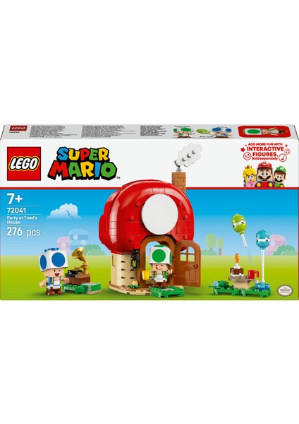 ® Super Mario™ Toad Evinde Parti 72041 – 7 Yaş & Üzeri Çocuklar Için Parti Temalı Yaratıcı Oyuncak Yapım Seti (276 Parça) modelleri