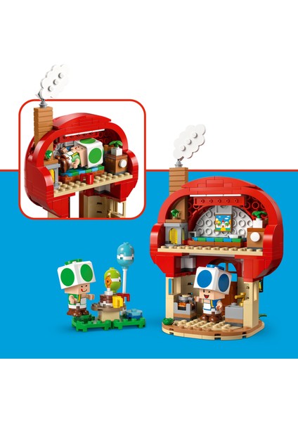 ® Super Mario™ Toad Evinde Parti 72041 – 7 Yaş & Üzeri Çocuklar Için Parti Temalı Yaratıcı Oyuncak Yapım Seti (276 Parça)