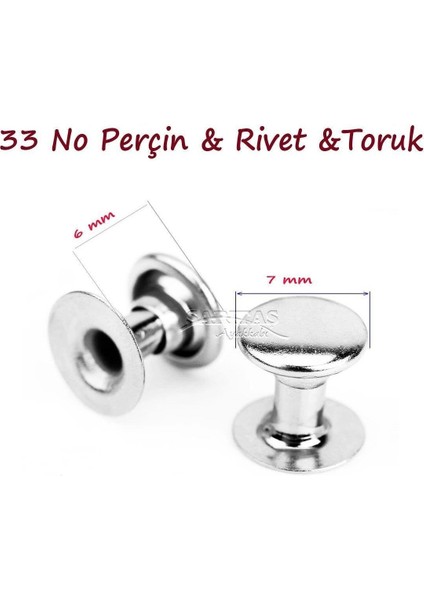Toptan Perçin Rivet 33 No 2000 Adet (Leathercraft, Deri Hobi) Antik Kahve fiyatları
