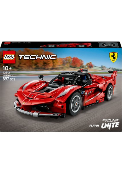 ® Technic Ferrari Fxx K 42212 – 10+ Çocuklar Için Stem'e Ilgi Uyandıran Model Araba Yaratıcı Oyuncak Yapım Seti (897 Parça) modelleri
