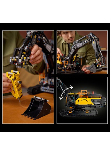 ® Technic Volvo EC500 Hybrid Ekskavatör 42215 – Yetişkinler Için Motorlu ve Fonksiyonel Inşaat Aracı Model Yapım Seti (2359P)