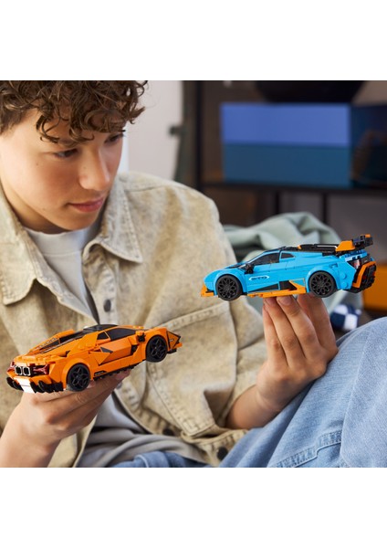 ® Speed Champions Lamborghini Revuelto ve Huracán STO 77238 - 10+ Çocuklar için Yaratıcı Yarış Arabası Yapım Seti (607 P)